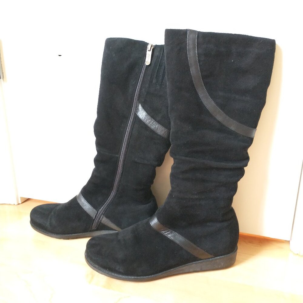 Suede and Shearling Boots